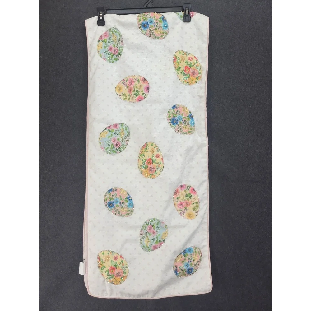 Shabby Chic Hand Beaded Easter Table Runner 71